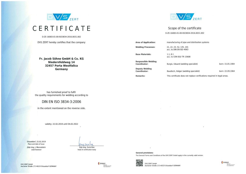 Sertifika DIN EN ISO 3834-3-2006- İngilizce